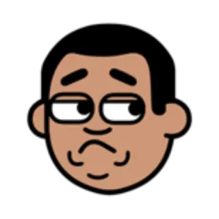 😒 desenho animado, rosto, expressão, ilustração, emoji, adesivo telegram sticker