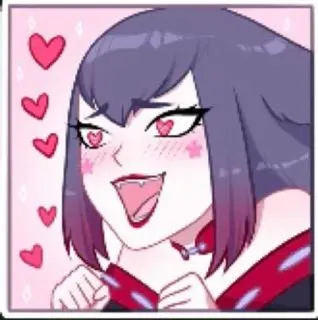 ♥️ Fille anime, Coeurs, Mignon, Dessin animé, Rose telegram sticker