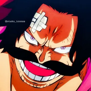 👑 Gol D. Roger One Piece Anime, One Piece, Gol D. Roger, Re dei pirati, Manga telegram sticker