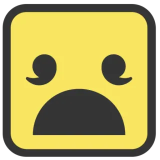 😫 Emoji, Triste, Molesto, Amarillo, Cara, Emoción telegram sticker