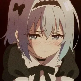 😚 anime, girl, cute, maid, blush telegram sticker