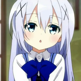 Chino Kafuu By: @Mita_Loli & @Sora_rin whatsapp stickers