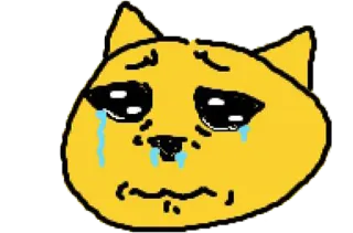 😭 sad, crying, cat, emotional, tears telegram sticker