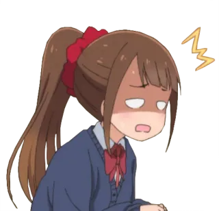 😨 anime, girl, shocked, upset, exasperated, emotional telegram sticker