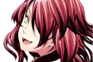 😄 Anime, Femme, Cheveux roux, Vampire, Crocs whatsapp sticker