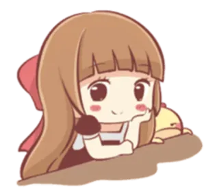 🙂 süß, Mädchen, Anime, kawaii, Cartoon telegram sticker