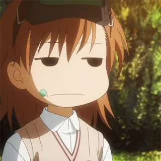 😐 anime, manga, cartoon, facial expression, bored, character telegram sticker