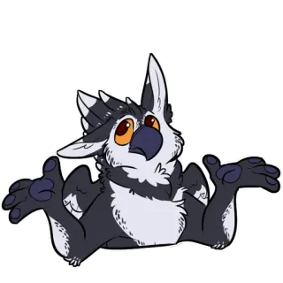 🤷‍♂️ การ์ตูน, สัตว์, น่ารัก, แอนโทร telegram sticker