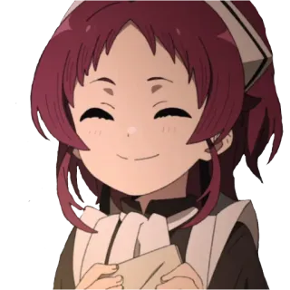 😊 anime, cô gái, mỉm cười, dễ thương telegram sticker