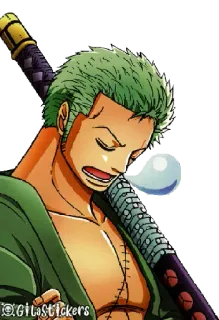 😴 Roronoa Zoro One Piece อนิเมะ, วันพีซ, โซโล, โรโรโนอา โซโล, นักดาบ, โจรสลัด telegram sticker