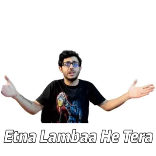 🤣 Etna Lambaa He Tera Ấn Độ, đàn ông, hài kịch, meme telegram sticker