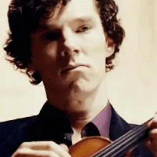 ⏳ Sherlock Holmes Sherlock 셜록 홈즈, 베네딕트 컴버배치, BBC, 바이올린, 셜록 telegram sticker