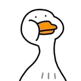 🌟 duck, cartoon, animal, bird, cute, sticker telegram sticker