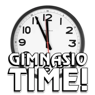 ☠ GIMNASIO TIME! Fitnessstudio, Fitness, Übung, Training, Uhr, Zeit, Spanisch whatsapp sticker
