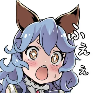😯 ぶええ anime, cat girl, cute, shocked, embarrassed telegram sticker