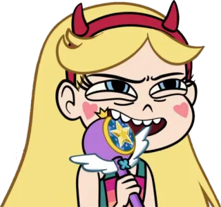 🤔 Star Butterfly Star vs. the Forces of Evil การ์ตูน, เวทมนตร์, ผู้หญิง, ไม้กายสิทธิ์, ตลก telegram sticker