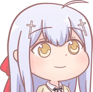 🙂 anime, cartoon, cute, manga, cross telegram sticker