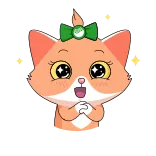 😍 kat, schattig, cartoon, dier, kitten whatsapp sticker