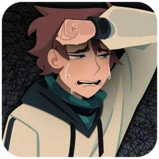 😭 chorando, triste, chateado, aflito, desenho animado, personagem telegram sticker