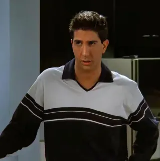 😟 Ross Geller Friends Friends, Ross Geller, David Schwimmer, Série TV, Sitcom whatsapp sticker