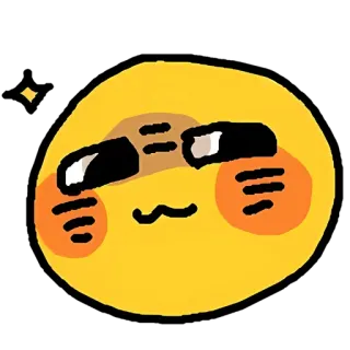 🌝 Emoji, Śmieszne, Żółty, Fajne telegram sticker