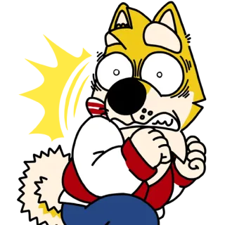 😱 perro, animal, dibujo animado, impactado, miedo, asustado, tierno, meme, expresión telegram sticker