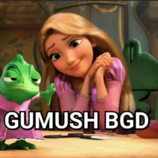 😆 Rapunzel Tangled GUMUSH BGD Rapunzel, Tangled, Disney, Kartun, Karakter, Meme telegram sticker