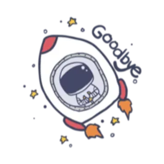 🚀 Go Go foguete, estrelas, desenho animado, astronauta, nave espacial, viagem telegram sticker