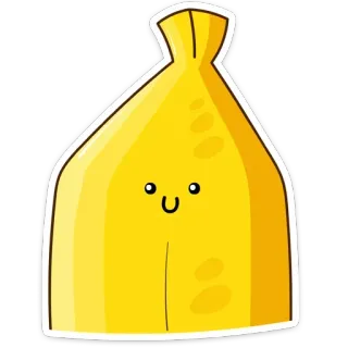 🙂 gelb, kawaii, niedlich, Banane telegram sticker