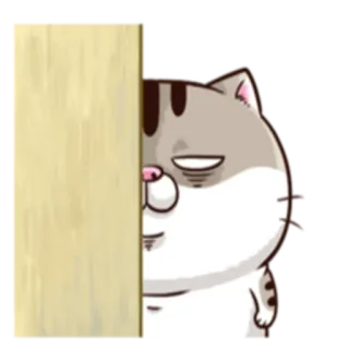 😺 cat, peeking, hiding, cute, sticker telegram sticker