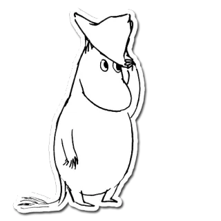 👒 Moomin moomin, personaje, dibujos animados, arte, lindo telegram sticker