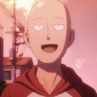 📎 Saitama One-Punch Man Anime, One Punch Man, Saitama, Héroe, Divertido, Calvo telegram sticker