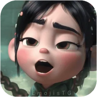 😏 Vanellope von Schweetz Wreck-It Ralph EmojisTG telegram sticker