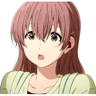 😳 Shouko Nishimiya A Silent Voice anime, girl, character, Shouko Nishimiya, A Silent Voice, sticker telegram sticker