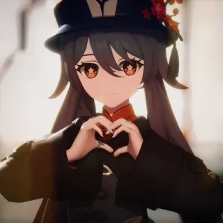 🥀 Hu Tao Genshin Impact Anime, Videospiel, Charakter, Hu Tao, Genshin Impact telegram sticker