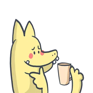 🤔 Hoạt hình, Quái vật, Dễ thương, Đang uống, Đồ uống, Động vật telegram sticker