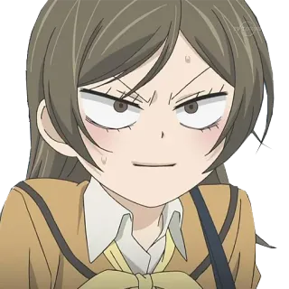 😠 Anime, Gadis, Kartun, Marah, Ekspresi, Kesal telegram sticker