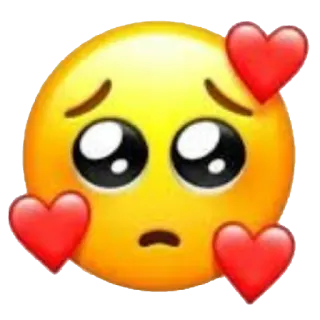 🥺 Эмодзи, Сердце, Грустный, Любовь, Милый whatsapp sticker