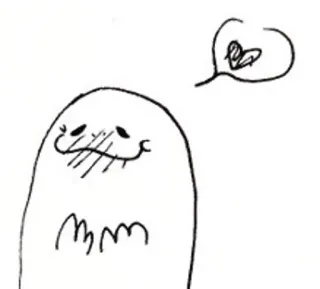 😍 carino, kawaii, amore, cuore, blob, felice telegram sticker