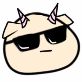 😎 cabra, pegatina, dibujo animado, cool, gafas de sol, diablo, animal telegram sticker
