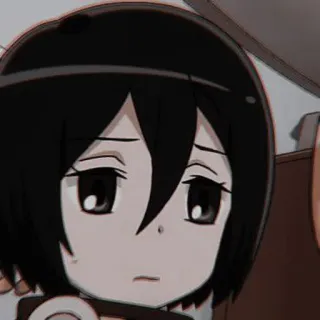 🀄 Mikasa Ackerman Attack on Titan Anime, Manga, Personnage, Triste, Mignon, Fille telegram sticker