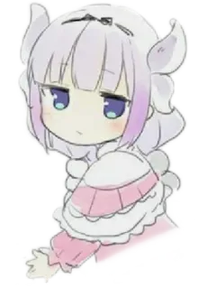 😑 Kanna Kamui Miss Kobayashi's Dragon Maid Anime, Drago, Kanna, Kawaii, Carino telegram sticker