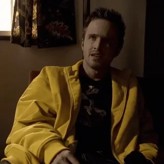 🚬 Jesse Pinkman Breaking Bad jesse pinkman, breaking bad, aaron paul, reaction, yellow hoodie, meme, tv series telegram sticker