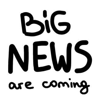 🔝 Big news are coming actualités, grand, à venir, annonce telegram sticker