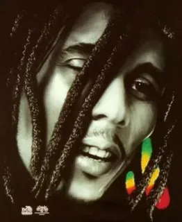 😃 Bob Marley Bob Marley, reggae, music, musician, portrait, jamaica telegram sticker