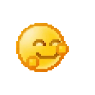 ☺️ emoji, smile, pixel art, yellow whatsapp sticker