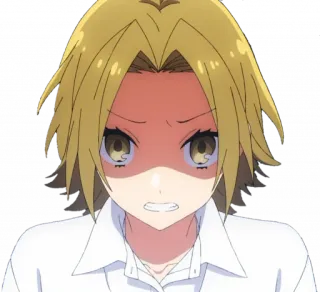 😡 Anime, Irritado/a, Frustrado/a, Garota, Rosto telegram sticker