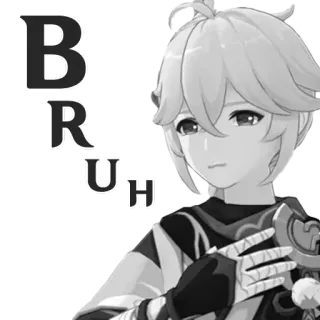 😕 BRUH Meme, Bruh, Reação, Anime, Personagem telegram sticker