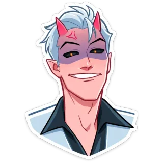 😰 démon, cornes, mal, en colère, animé, dessin animé whatsapp sticker