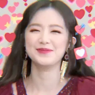 🐰 korean, woman, hearts, portrait, person, asian telegram sticker